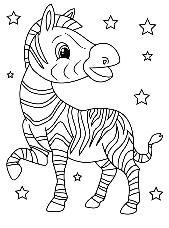 Zebra in der Wildnis ausmalbilder