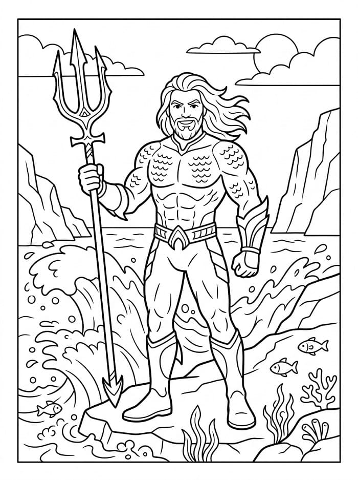 Zeichentrickfigur Aquaman ausmalbilder