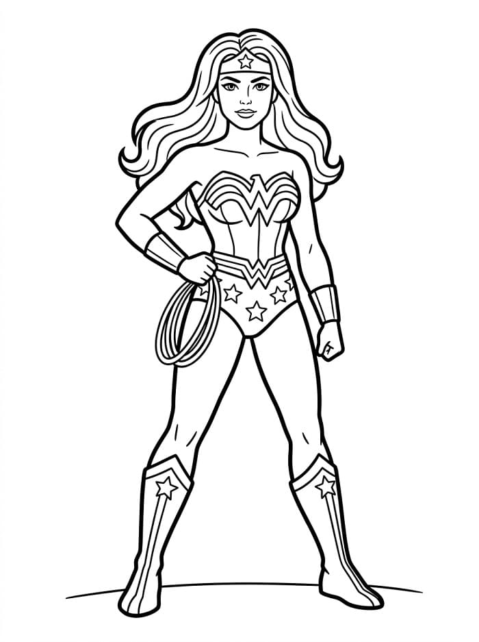 Zeichentrickfigur Wonder Woman ausmalbilder