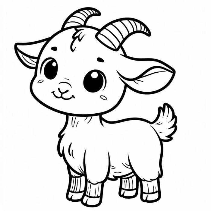 Ziege Druckbar Für Kinder ausmalbilder