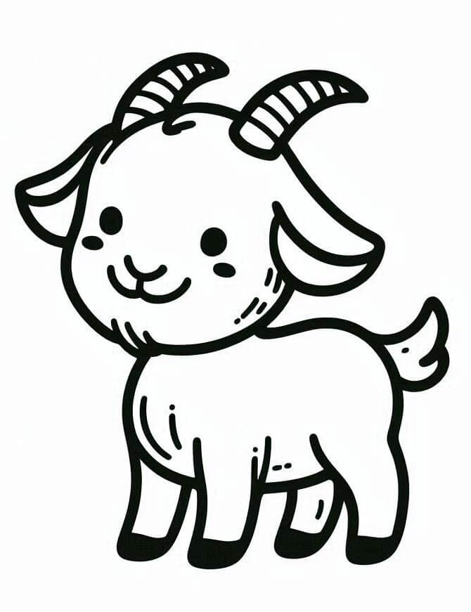 Ziege Druckbar Gratis ausmalbilder