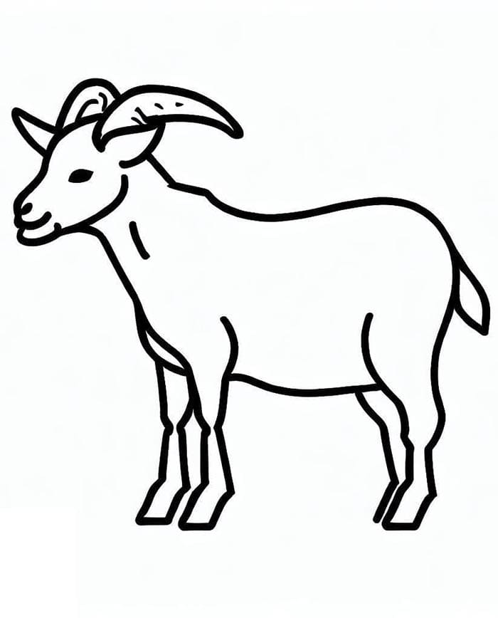 Ziege Druckbar ausmalbilder