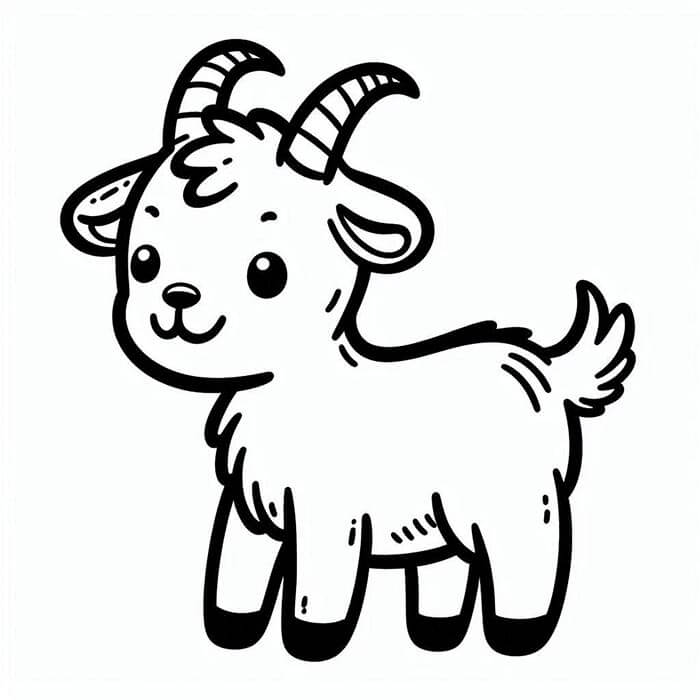 Ziege Für 1-Jährige Kinder ausmalbilder