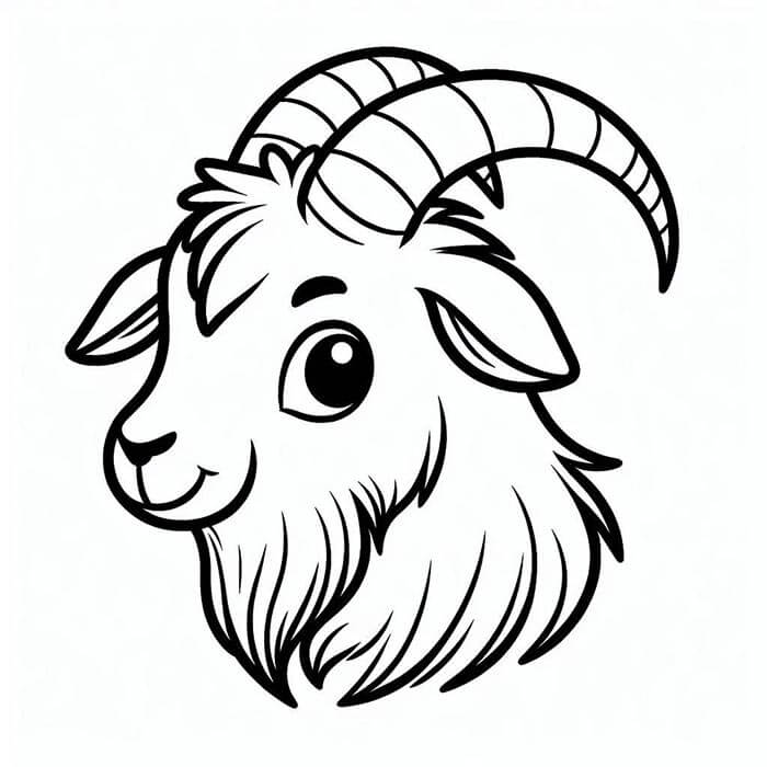 Ziege Für 2-Jährige Kinder ausmalbilder