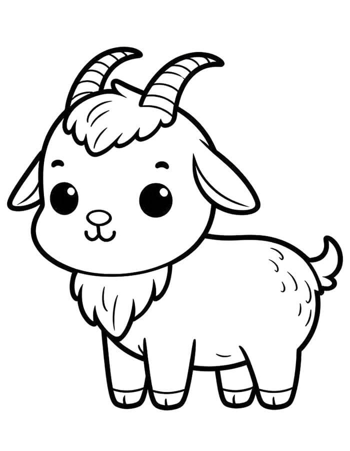 Ziege Für 3-Jährige Kinder ausmalbilder