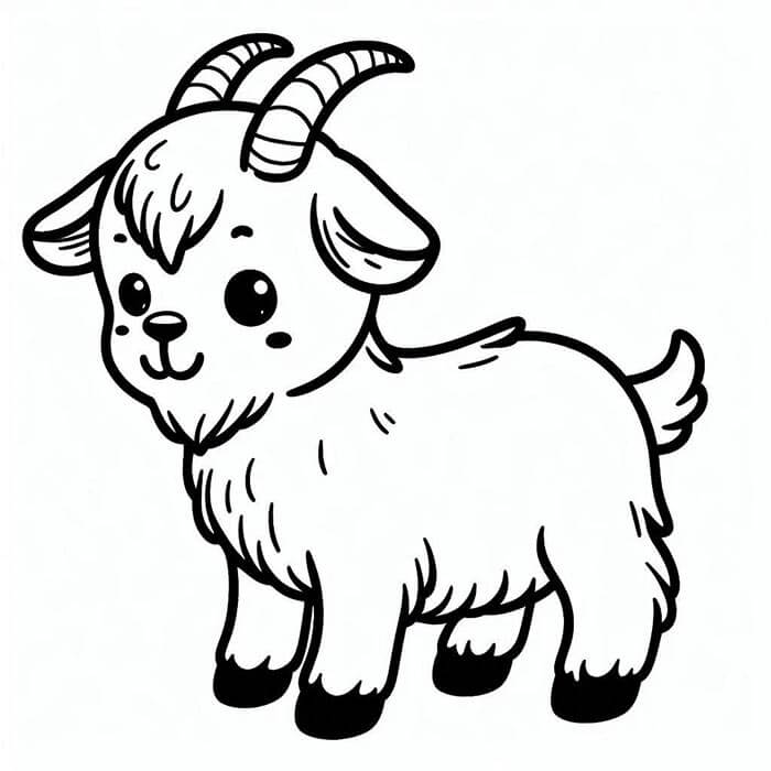 Ziege Für 4-Jährige Kinder ausmalbilder