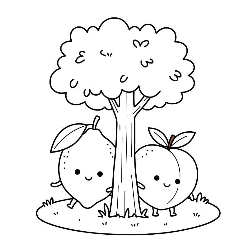 Zitrone druckbereit ausmalbilder