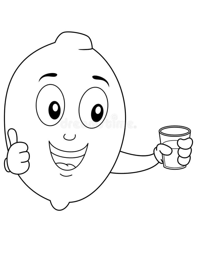 Zitrone für 1-jährige Kinder ausmalbilder