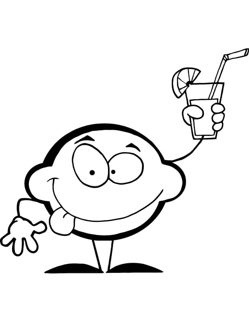 Zitrone für 2-jährige Kinder ausmalbilder