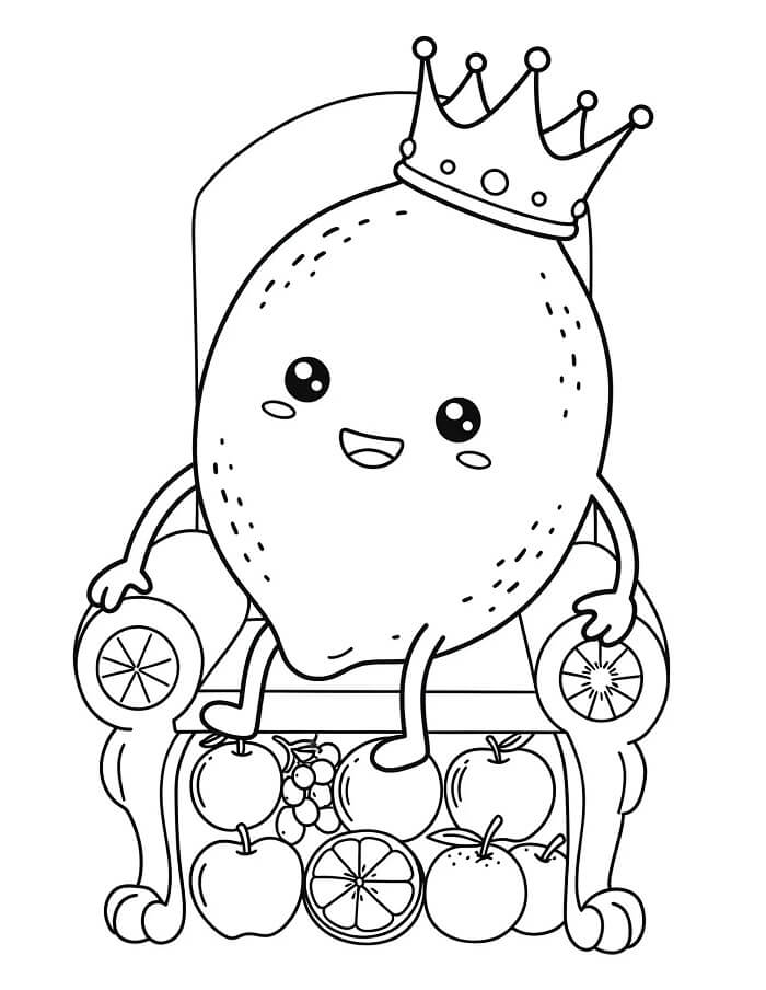 Zitrone gratis ausmalbilder