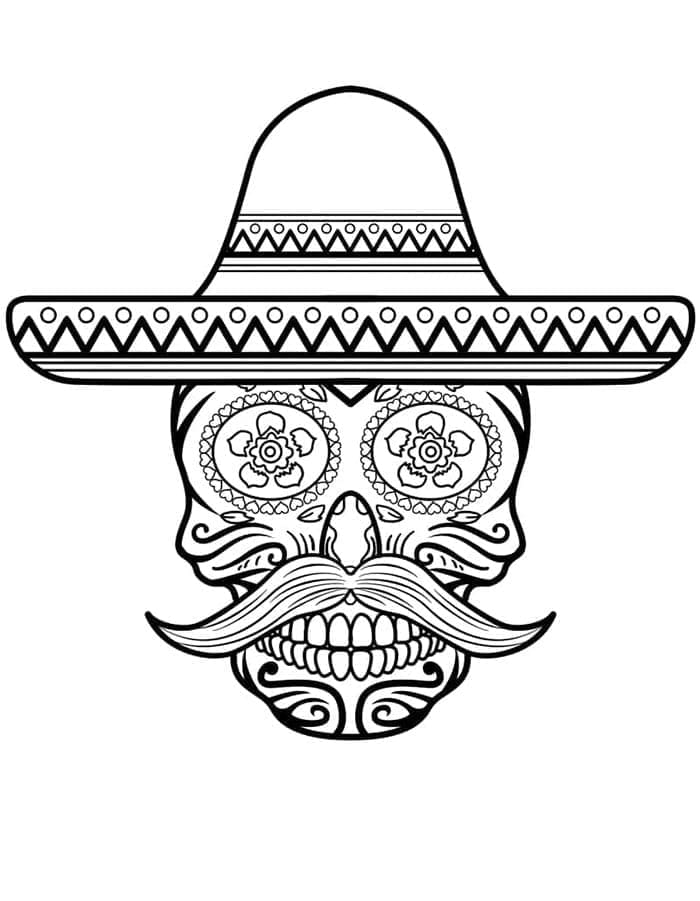 Zuckerschädel druckfertig ausmalbilder