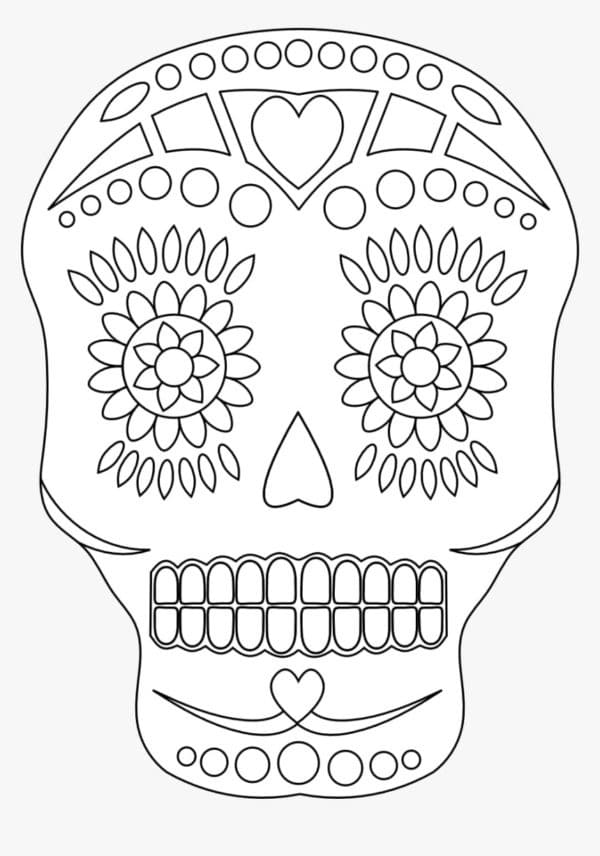 Zuckerschädel für 1-jährige Kinder ausmalbilder