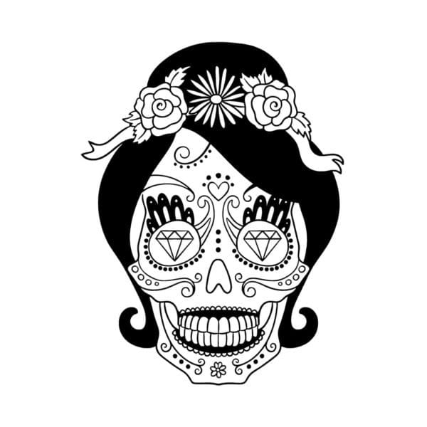 Zuckerschädel für 2-jährige Kinder ausmalbilder