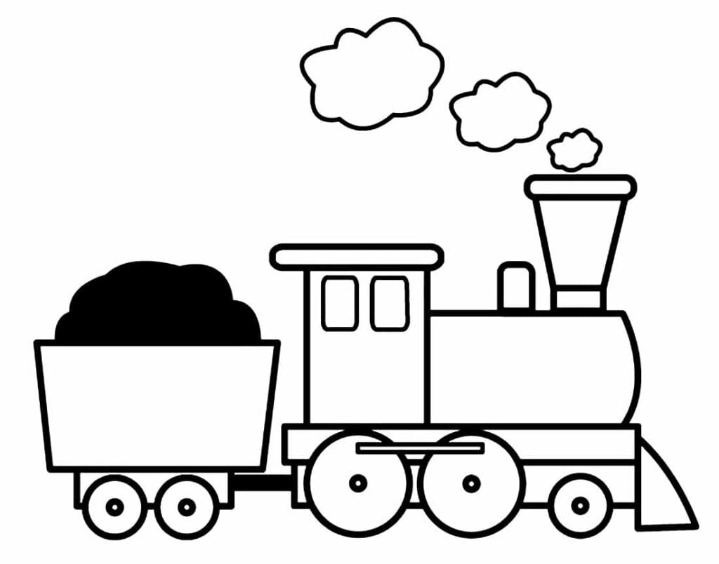 Zug für 2-jährige Kinder ausmalbilder