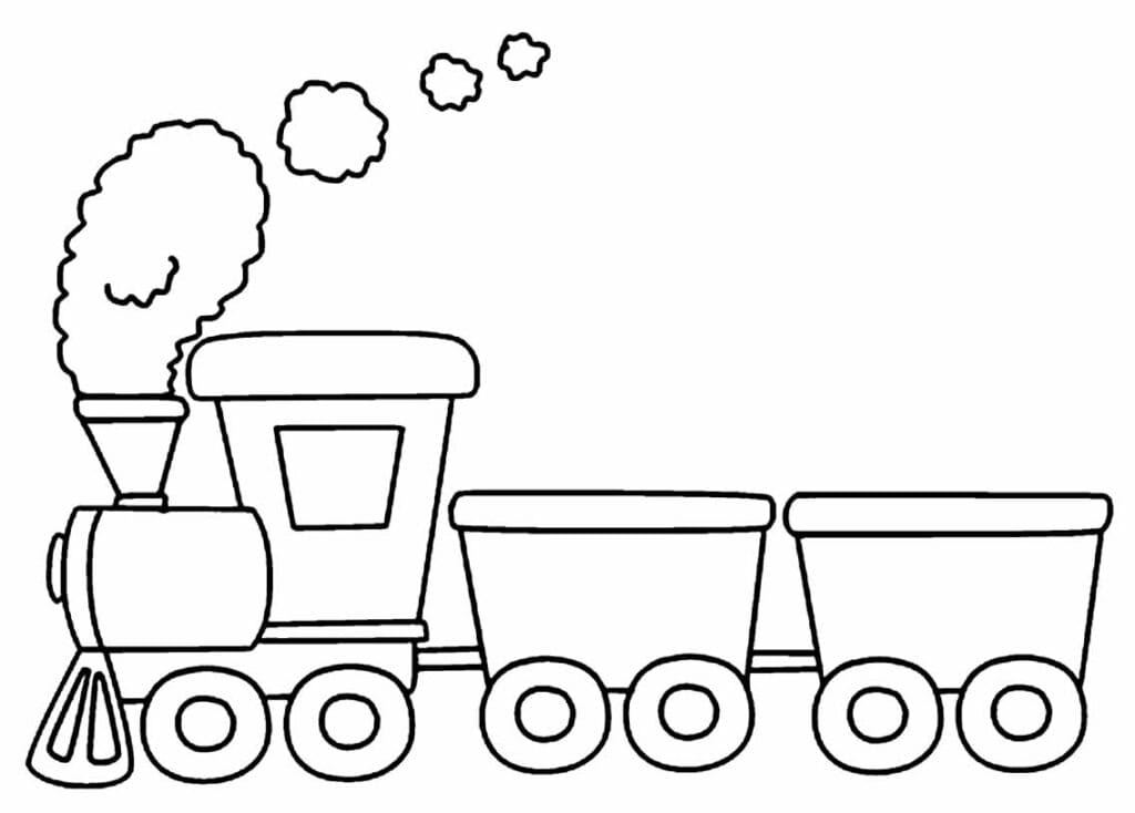 Zug für 3-jährige Kinder ausmalbilder