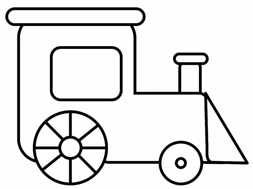 Zug für 4-jährige Kinder ausmalbilder