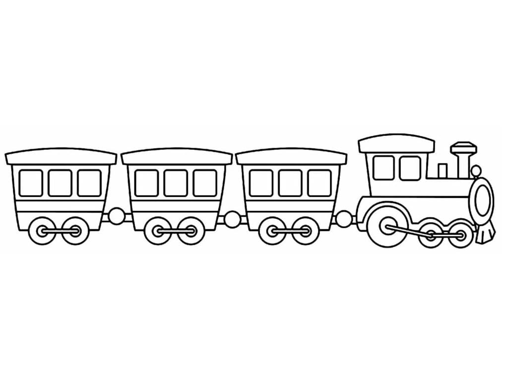 Zug für 5-jährige Kinder ausmalbilder