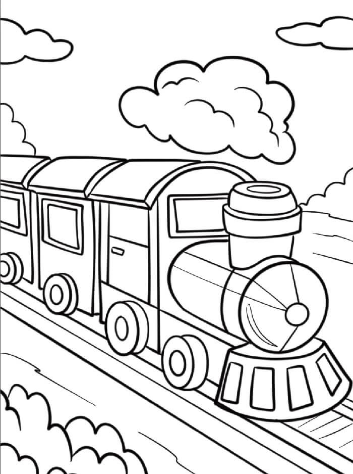 Zug kostenlos für Kinder ausmalbilder