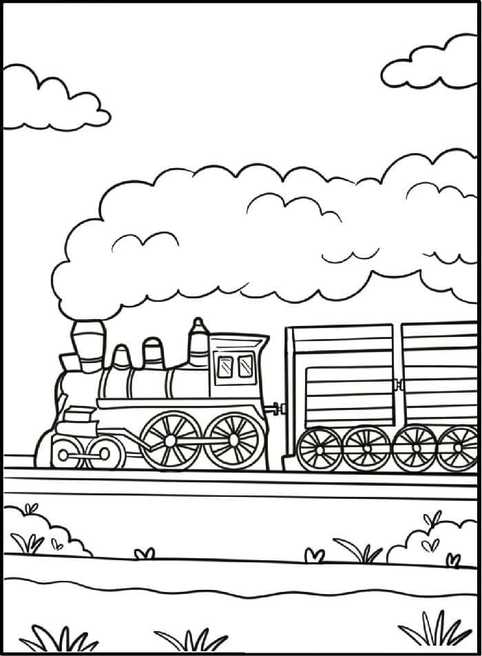 Zug zum Drucken ausmalbilder