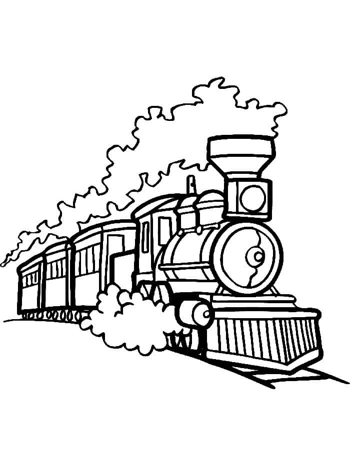 Zugbild gratis ausmalbilder