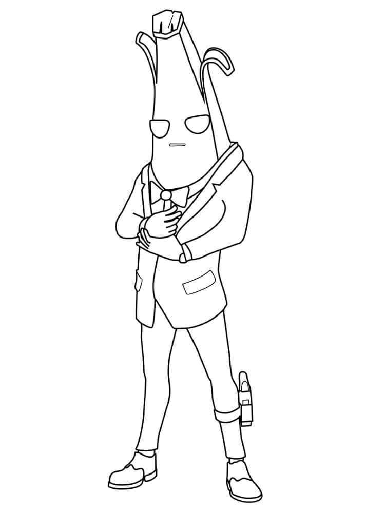 Agent Peely aus Fortnite ausmalbilder