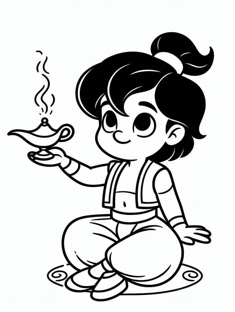 Aladdin für 3-jährige Kinder ausmalbilder