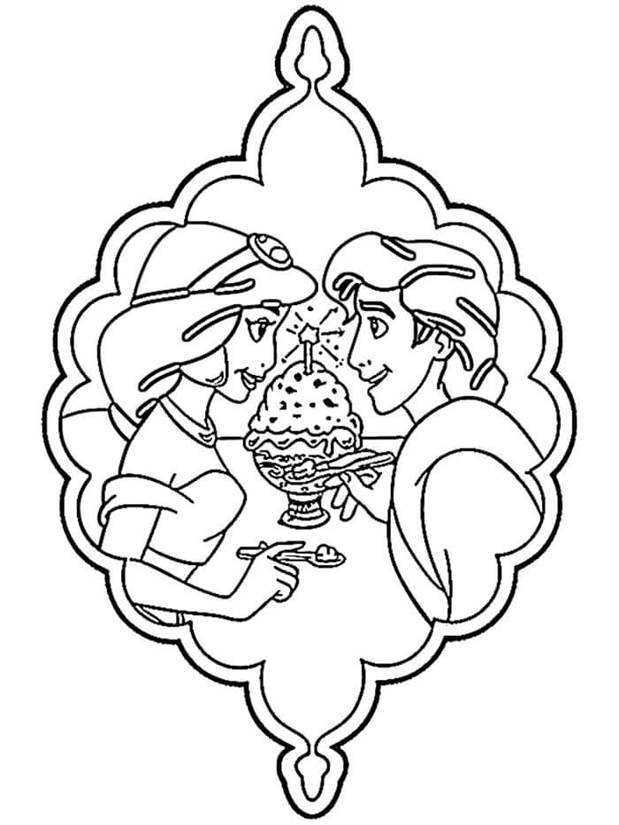 Aladdin für 4-jährige Kinder ausmalbilder