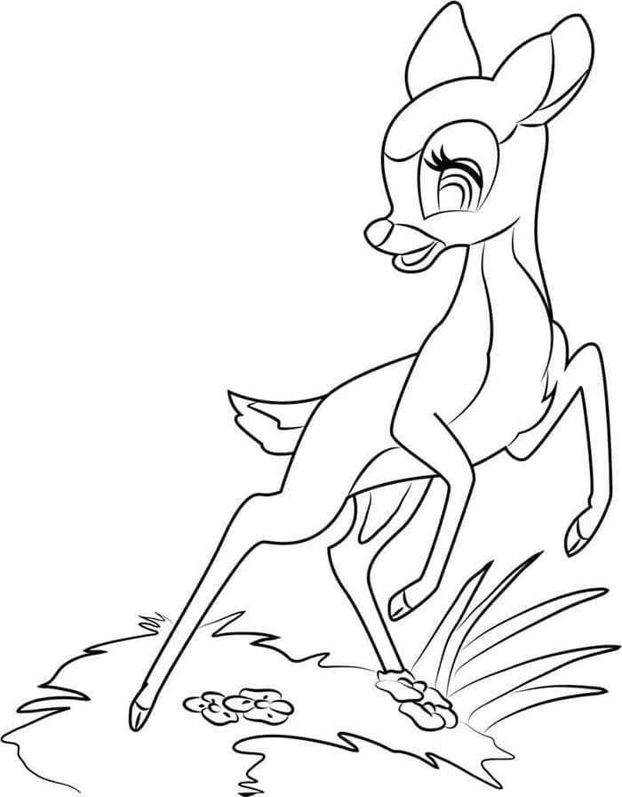 Animierter Bambi ausmalbilder