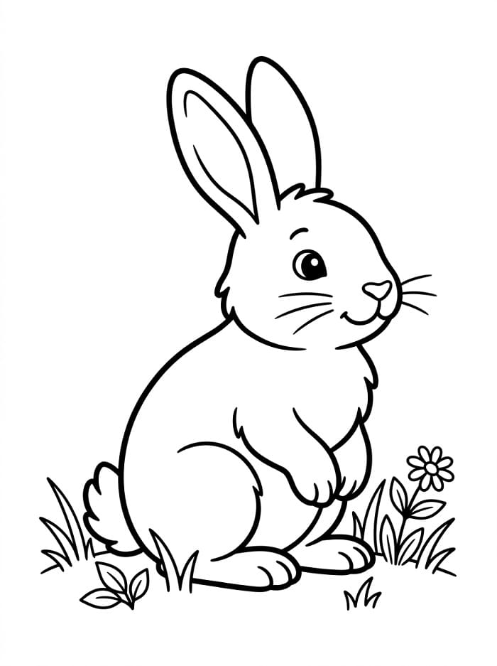 Animierter Hase ausmalbilder