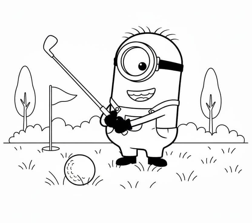 Animierter Minion ausmalbilder