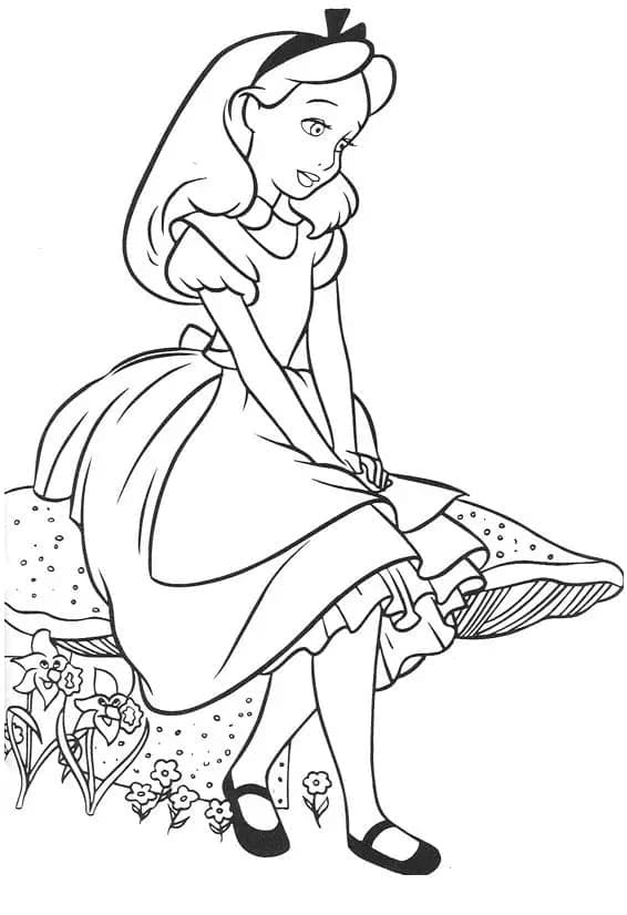 Animiertes Alice im Wunderland ausmalbilder