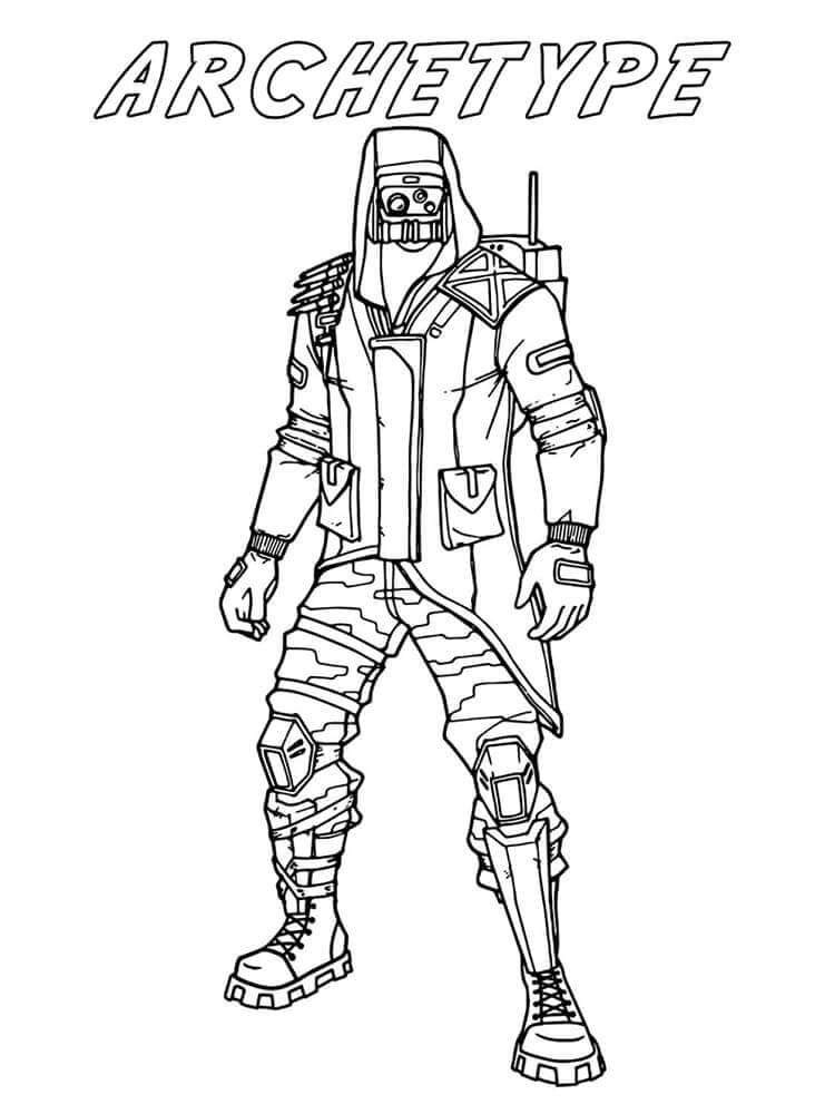 Archetype aus Fortnite ausmalbilder