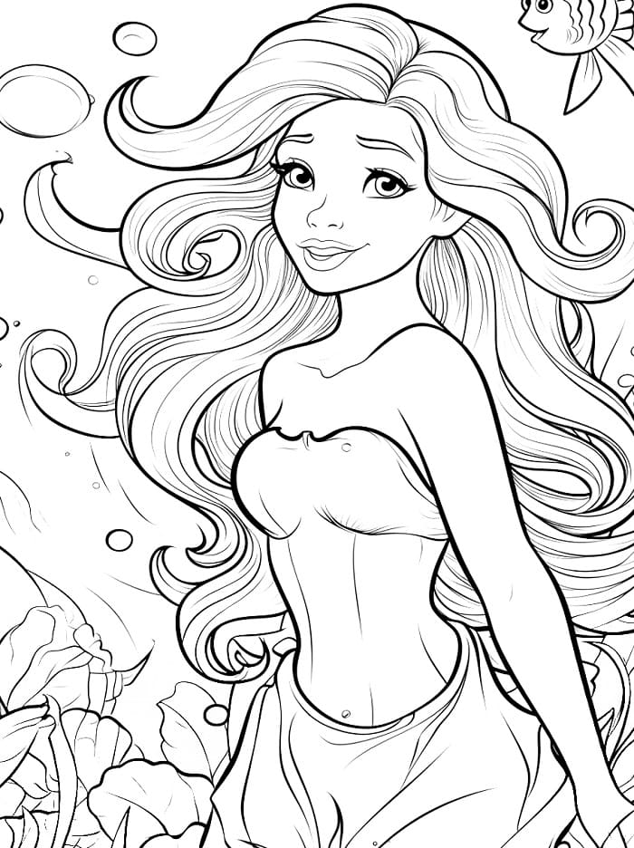 Arielle die Meerjungfrau aus der Disney-Welt ausmalbilder