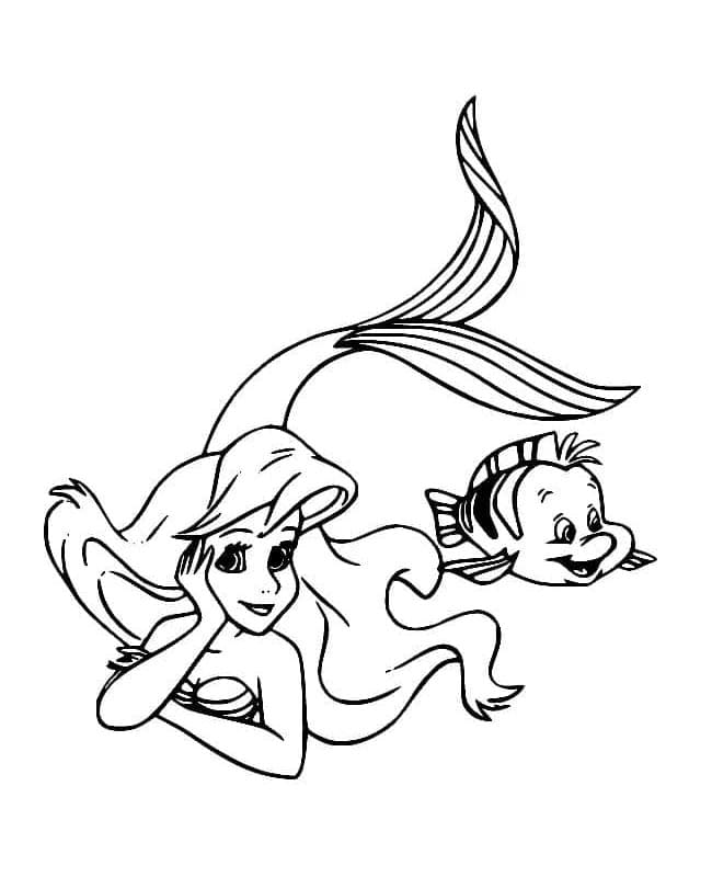 Arielle die Meerjungfrau druckbares Bild ausmalbilder