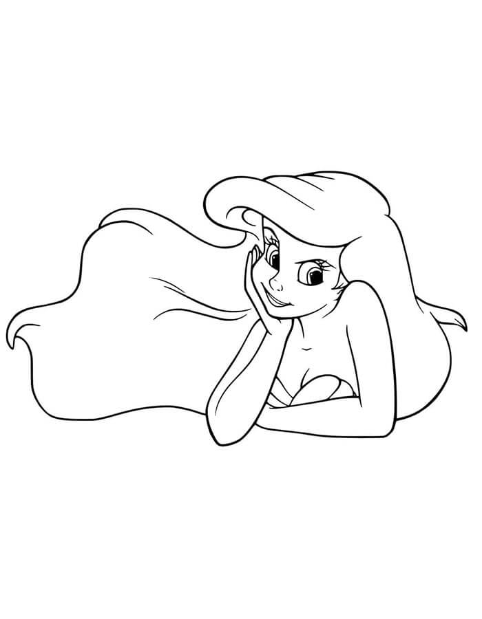 Arielle die Meerjungfrau für 3-jährige Kinder ausmalbilder