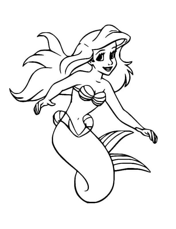 Arielle die Meerjungfrau für 4-jährige Kinder ausmalbilder