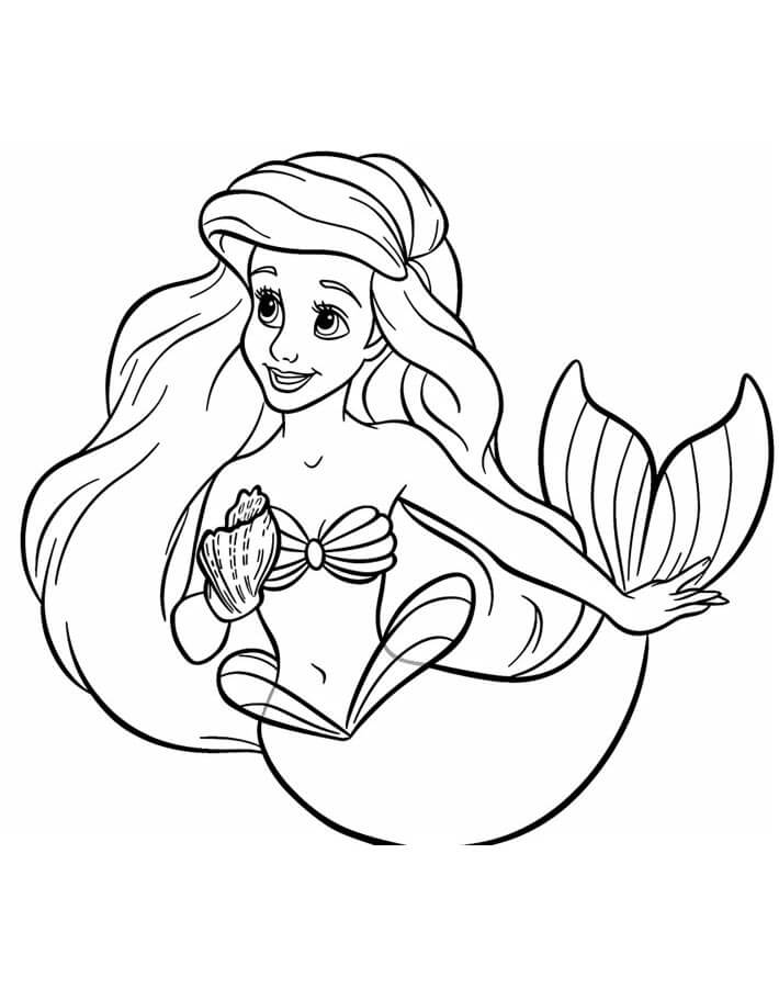 Arielle zum Drucken ausmalbilder