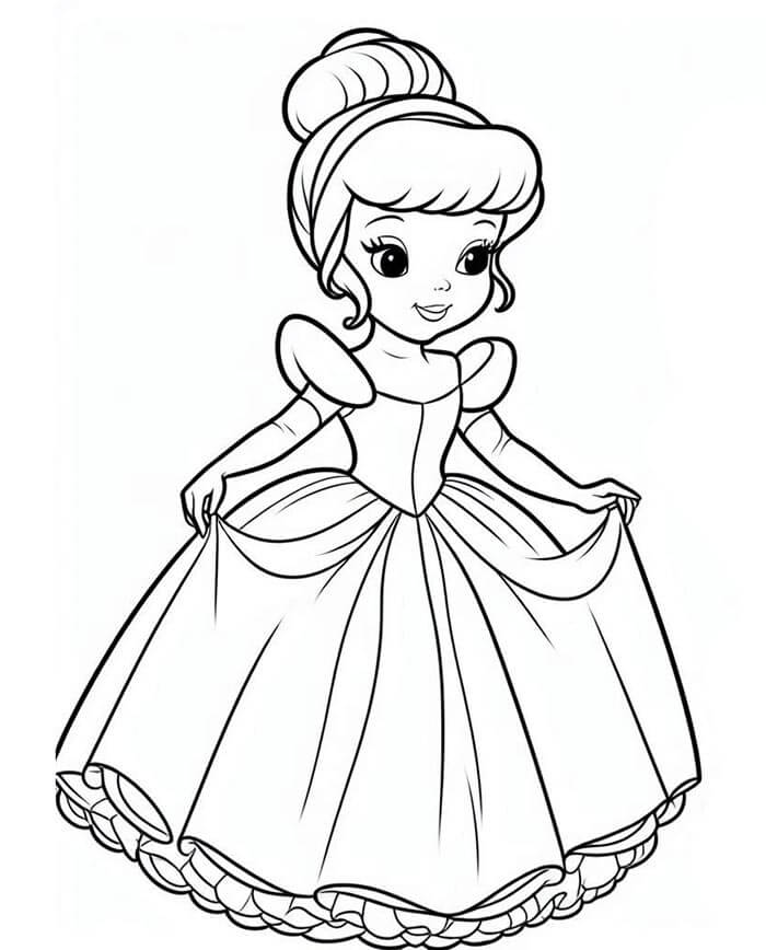 Aschenputtel für 5-jährige Kinder ausmalbilder