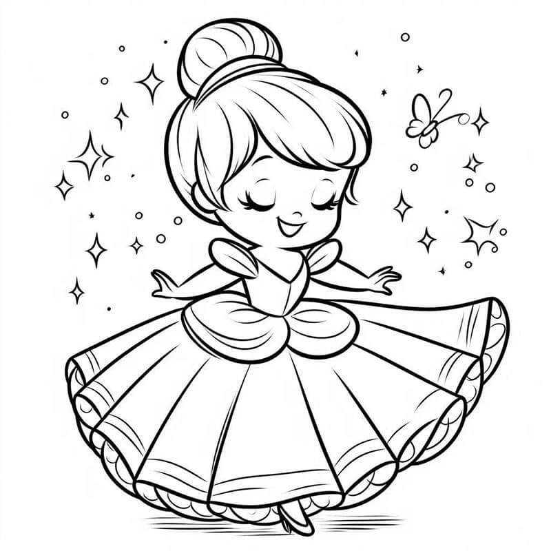 Aschenputtel für 6-jährige Kinder ausmalbilder