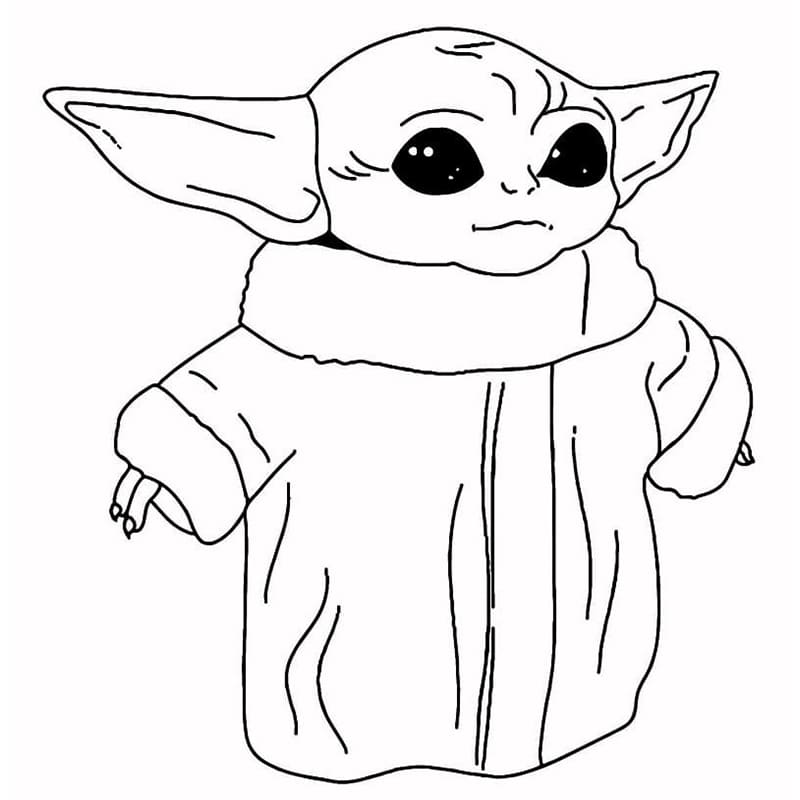 Baby Yoda Bild ausmalbilder