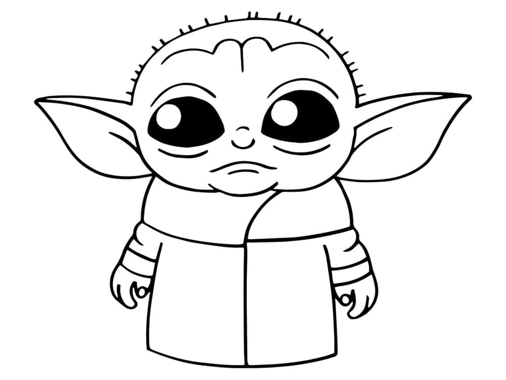 Baby Yoda für 1-jährige Kinder ausmalbilder