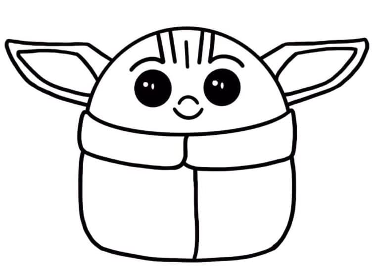 Baby Yoda für 4-jährige Kinder ausmalbilder