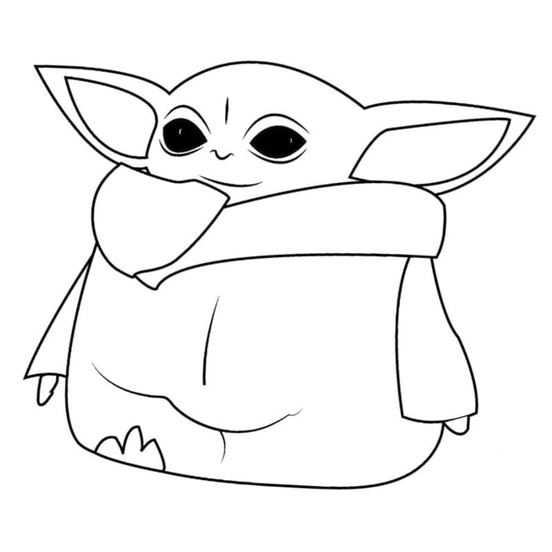 Baby Yoda für 5-jährige Kinder ausmalbilder