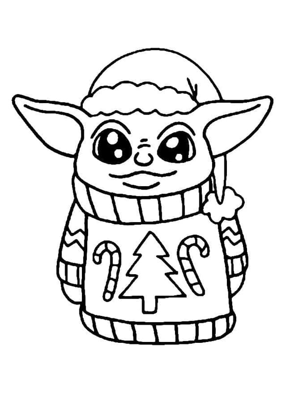 Baby Yoda kostenloses Bild ausmalbilder
