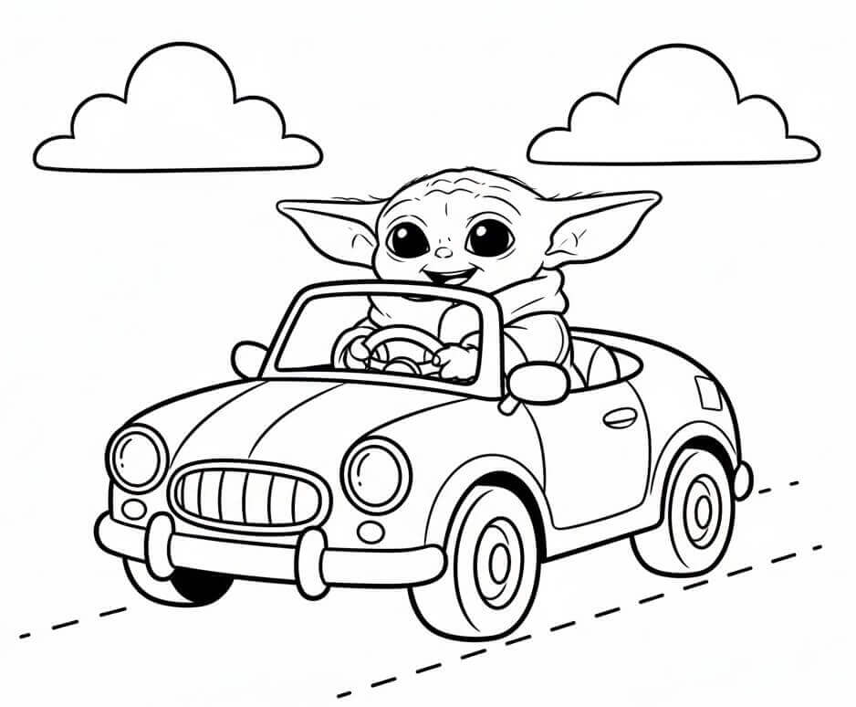 Baby Yoda zum Ausdrucken ausmalbilder