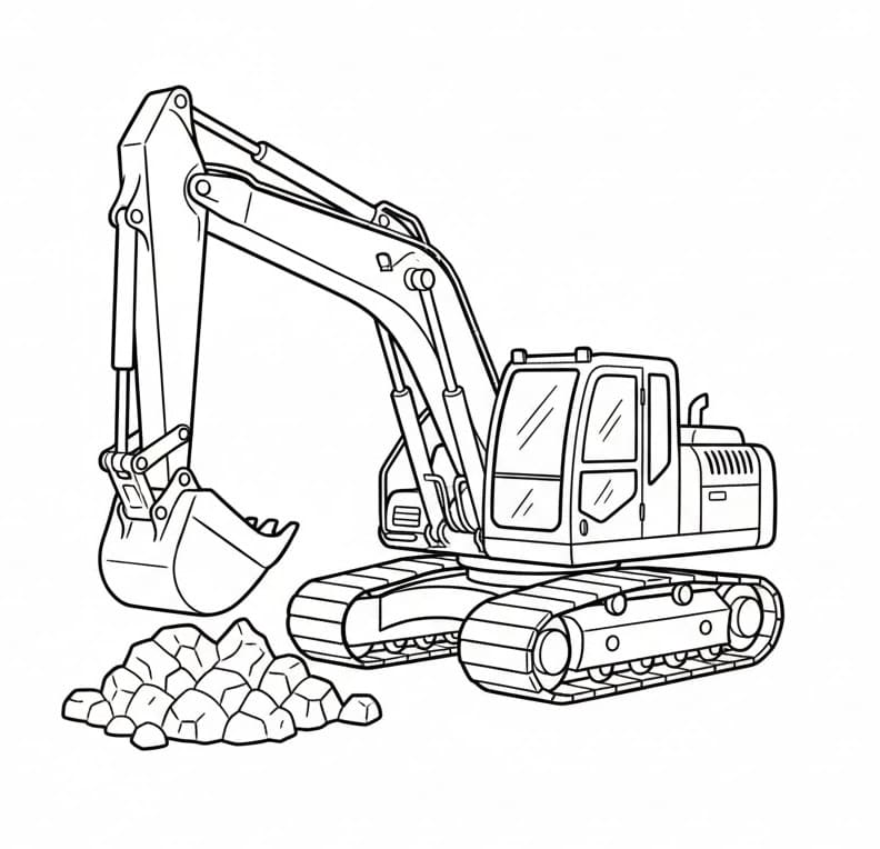 Bagger Malvorlage ausmalbilder