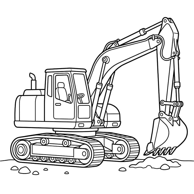 Bagger bei der Arbeit ausmalbilder