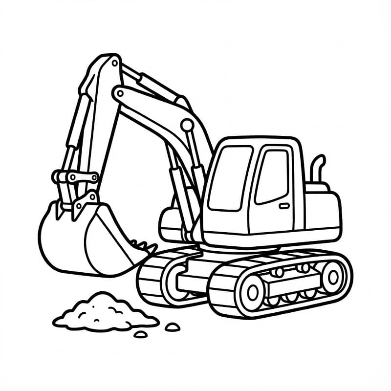 Bagger druckbares Bild ausmalbilder