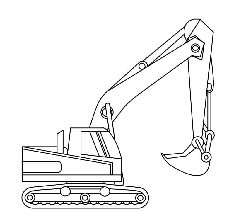 Bagger für 4-jährige Kinder ausmalbilder