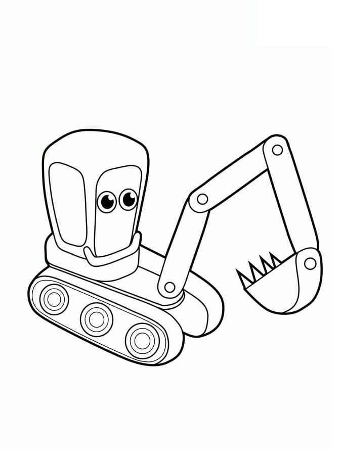 Bagger für 5-jährige Kinder ausmalbilder